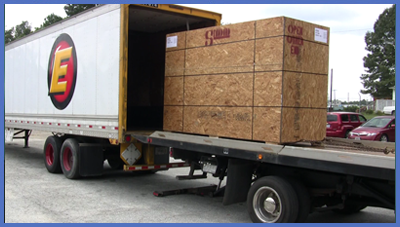 Unloading Paint Booth