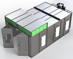 ETL-Listed Mid-Size Semi Downdraft Paint Booth