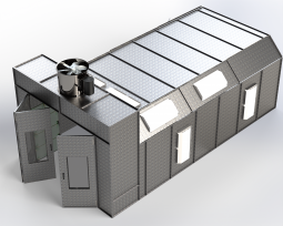 ETL-Listed Reverse Flow Cross Flow Paint Booth