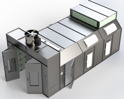 ETL-Listed Reverse Flow Semi Downdraft Paint Booth