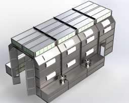 Truck Side Downdraft Paint Booth - 40'
