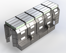 Truck Side Downdraft Paint Booth - 50'