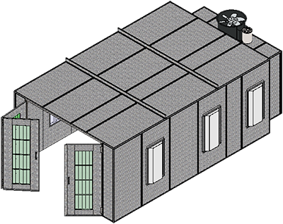 ETL-Listed Mid-Size Cross Flow Paint Booth: Paint Booths