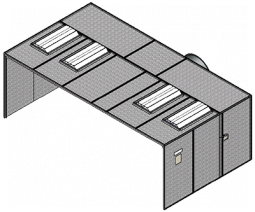 Open-Face Spray Booth with Rear Exhaust 20'