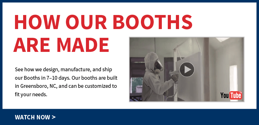 How Our Booths Are Made - See how we design, manufacture, and ship our Booths in 7-10 days. Our booths are built in Greensboro, NC, and can be customized to fit your needs.