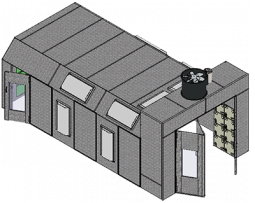 ETL-Listed Reverse Flow Cross Flow Paint Booth